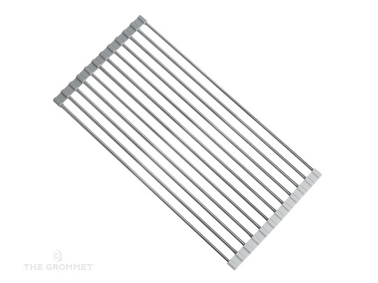 Grand Fusion Housewares 20" Silver Solid Roll Up Sink Drying Dish Rack